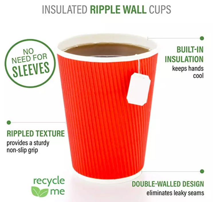 Zenbat dakizu paperezko kafe kopiaz, hala nola Ripple Cups?