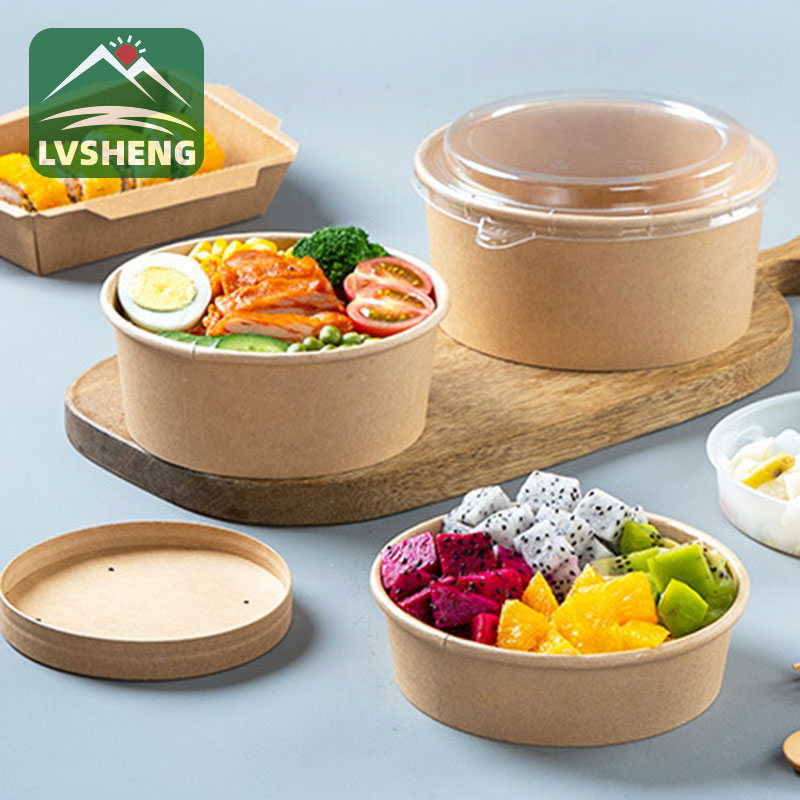 Kraft paper entsalada ontzia